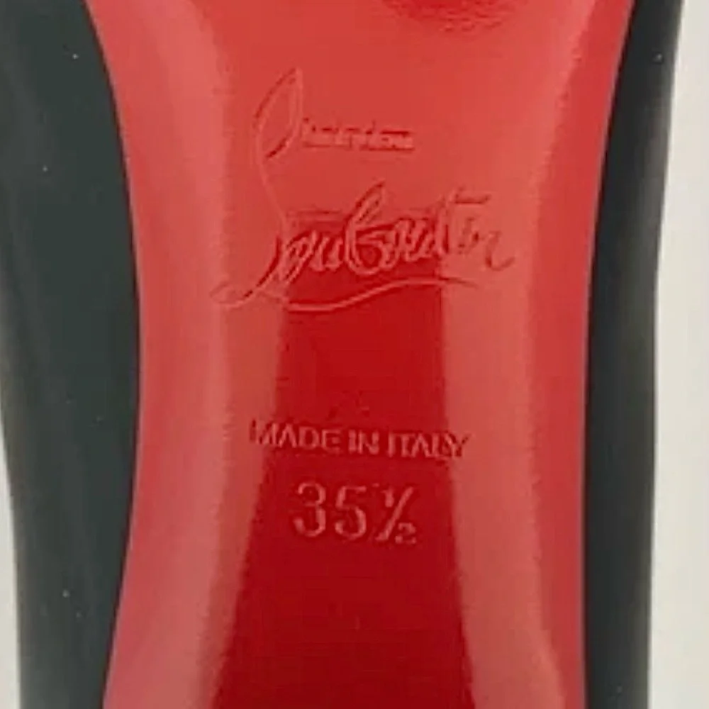 Christian Louboutin Lady Gena Pumps Heels Black Patent Leather Size 35.5 US 5.5 - Picture 10 of 13